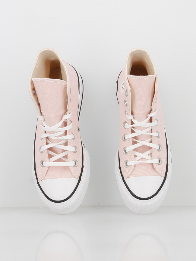 Converse plateforme chuck taylor all star lift rose - Converse