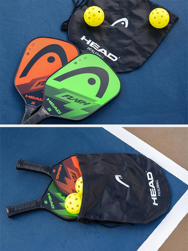 Pack raquettes pickleball 2 balles perforées sac - Head