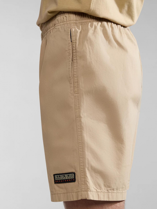 Short boyd taille élastique beige homme - Napapijri