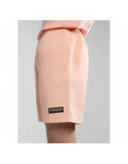 Short boyd taille élastique rose saumon homme - Napapijri