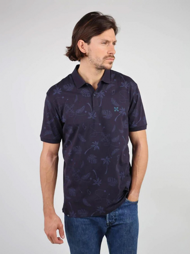 Polo napixi imprimé bleu marine homme - Oxbow