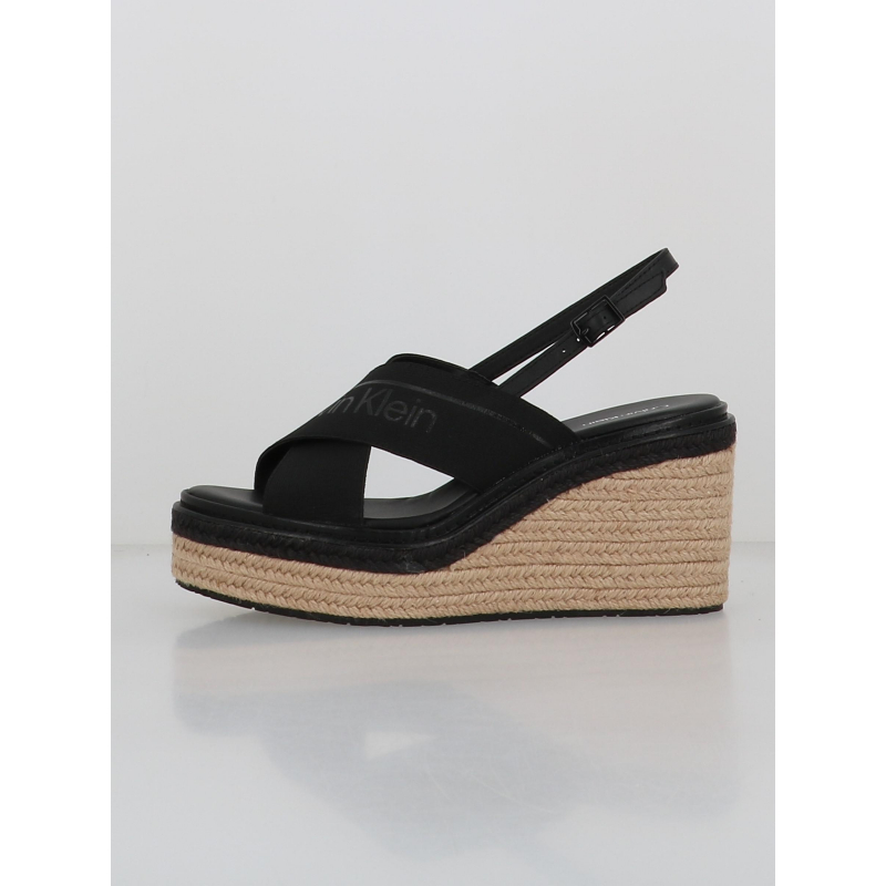 Sandales compensées wedge noir femme - Calvin Klein