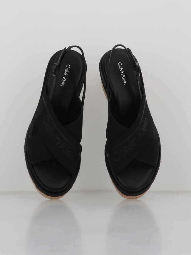 Sandales compensées wedge noir femme - Calvin Klein