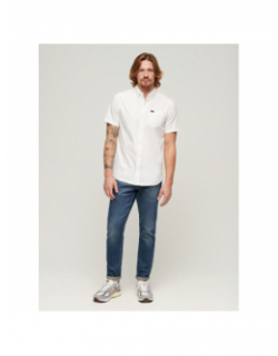 Chemise manches courtes oxford blanc homme - Superdry