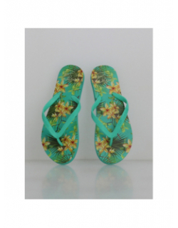 Tongs tahiti fleurs vert femme - Culture Sud