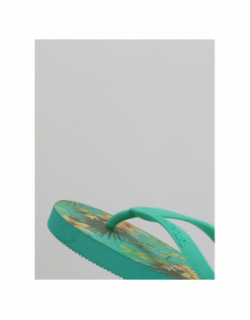 Tongs tahiti fleurs vert femme - Culture Sud