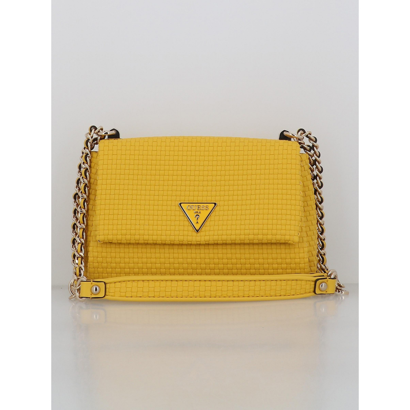 Sac bandoulière etel girlfriend satc jaune femme - Guess