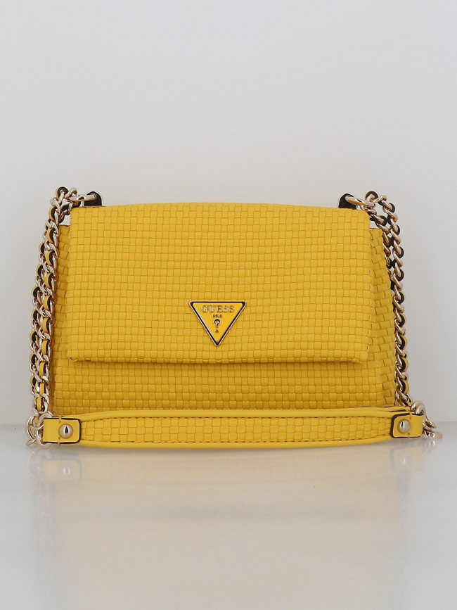 Sac bandoulière etel girlfriend satc jaune femme - Guess