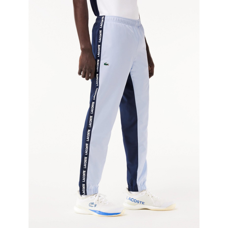 Pantalon de survetement logo lateral bleu homme Lacoste