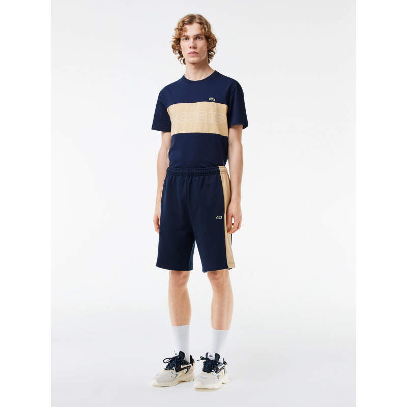 Short jogging logo latéral bleu marine homme - Lacoste