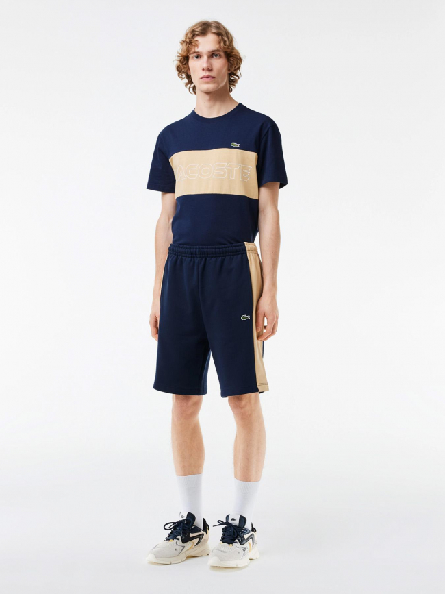 Short jogging logo latéral bleu marine homme - Lacoste