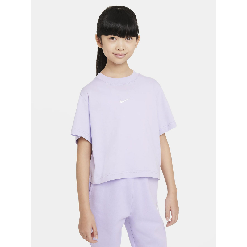T-shirt crop nsw boxy violet fille - Nike