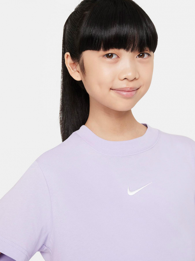 T-shirt crop nsw boxy violet fille - Nike