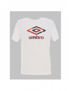 T-shirt logo dégradé blanc rouge homme - Umbro