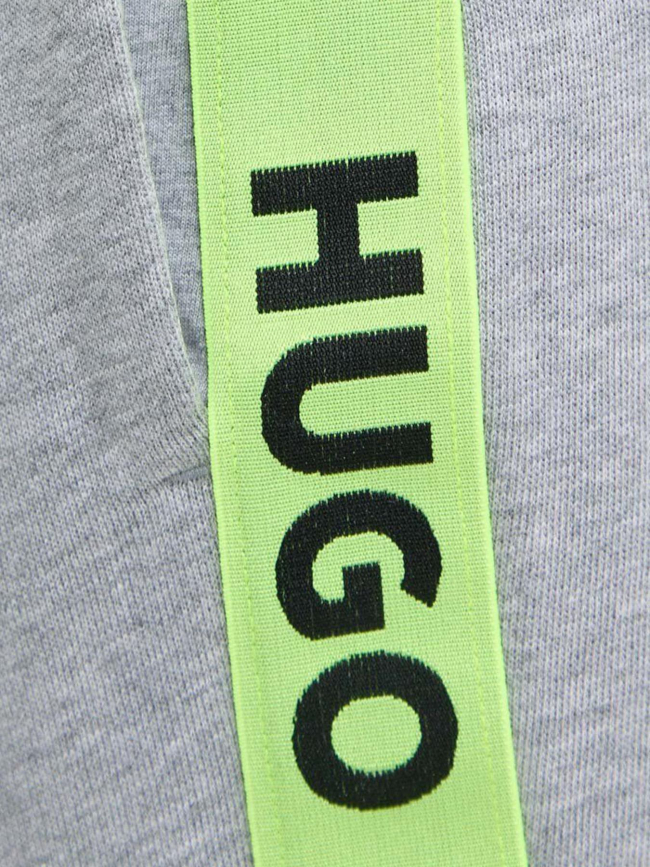 Short jogging sporty bande logo gris homme - Hugo