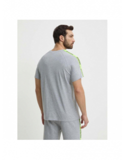 T-shirt sporty bande logo gris chiné homme - Hugo