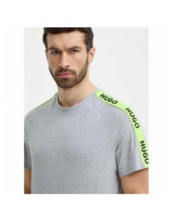 T-shirt sporty bande logo gris chiné homme - Hugo