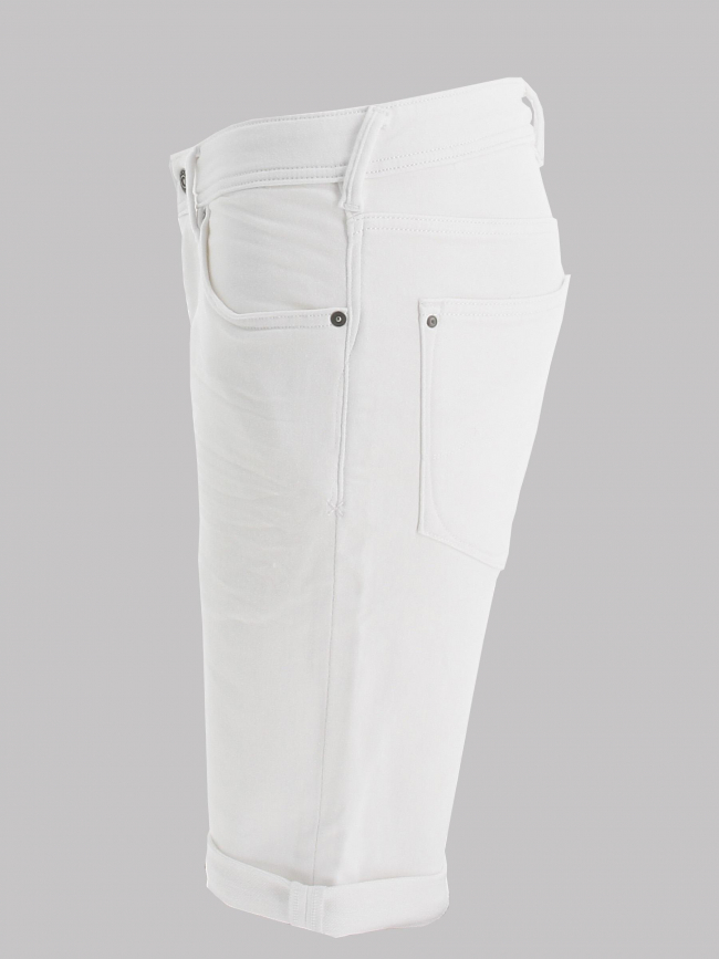 Bermuda jean scotty 3 blanc enfant - Teddy Smith