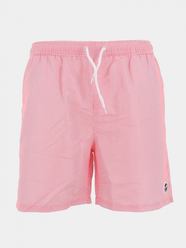 Short de bain rayé surf oslo rose homme - Lagon Bleu