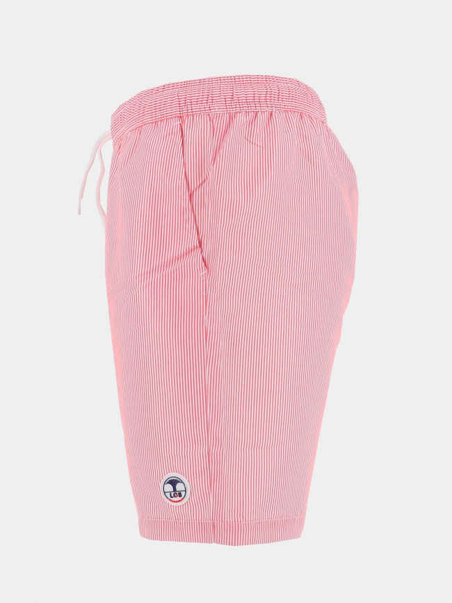 Short de bain rayé surf oslo rose homme - Lagon Bleu