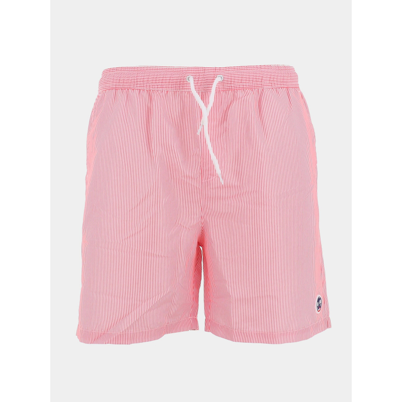 Short de bain rayé surf oslo rose garçon - Lagon Bleu