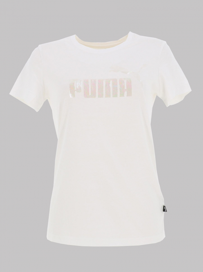 T-shirt g graphic effet logo blanc femme - Puma