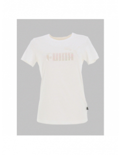 T-shirt g graphic effet logo blanc femme - Puma