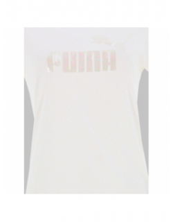 T-shirt g graphic effet logo blanc femme - Puma