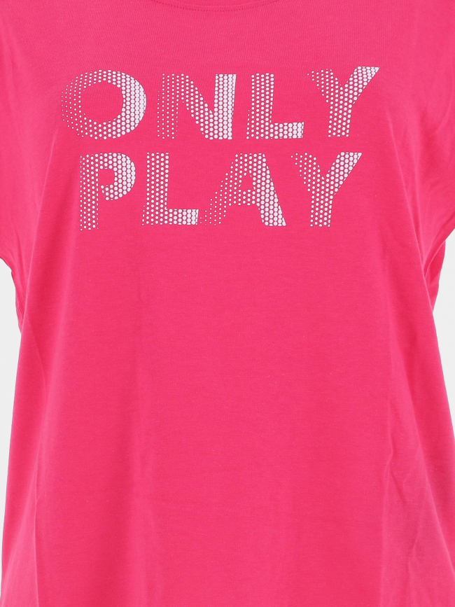 T-shirt de sport fedora loose rose femme - Only Play