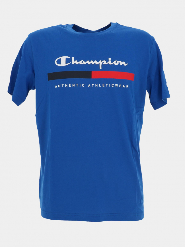 T-shirt crewneck coupe droite bleu homme - Champion