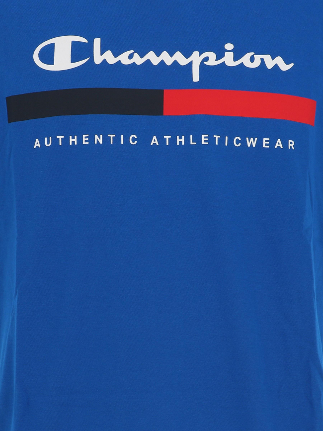 T-shirt crewneck coupe droite bleu homme - Champion