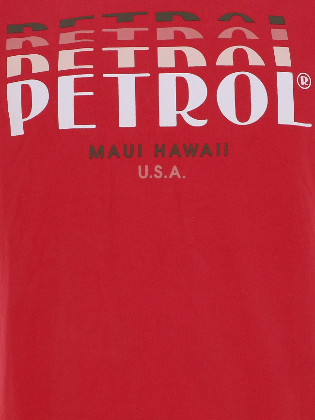 T-shirt classic imprimé rouge homme - Petrol Industries