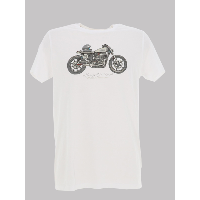 T-shirt manches courtes justin blanc homme - Deeluxe