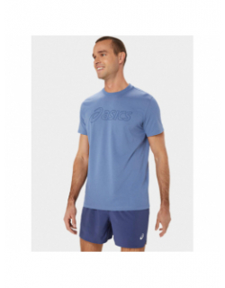 T-shirt logo uni bleu homme - Asics