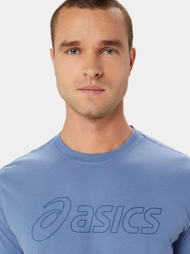 T-shirt logo uni bleu homme - Asics