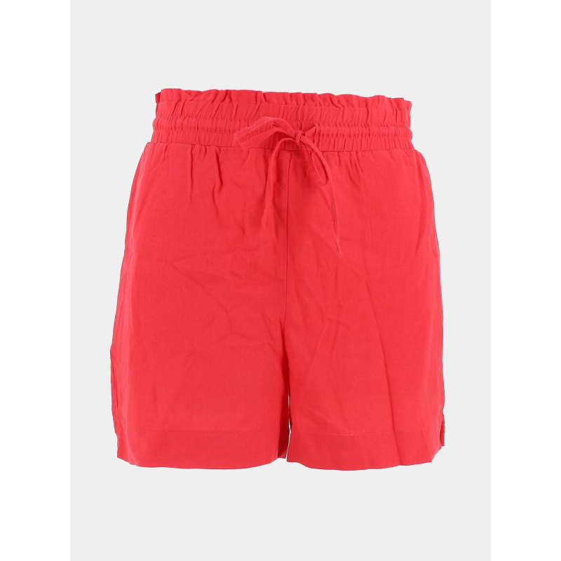 Short en lin milo rouge femme - Vero Moda