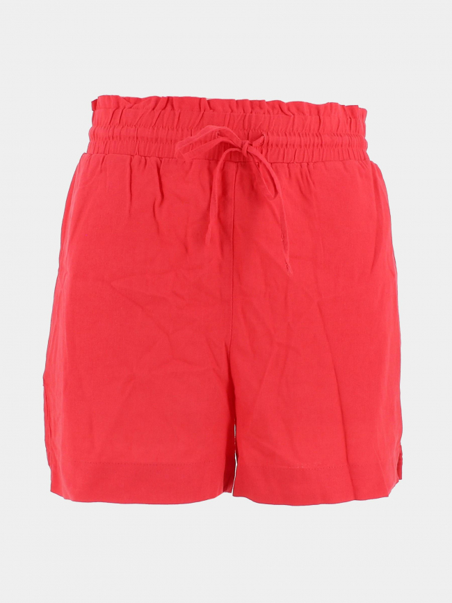 Short en lin milo rouge femme - Vero Moda