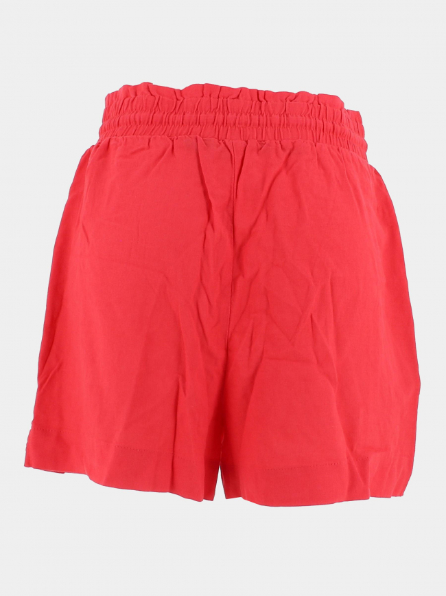 Short en lin milo rouge femme - Vero Moda