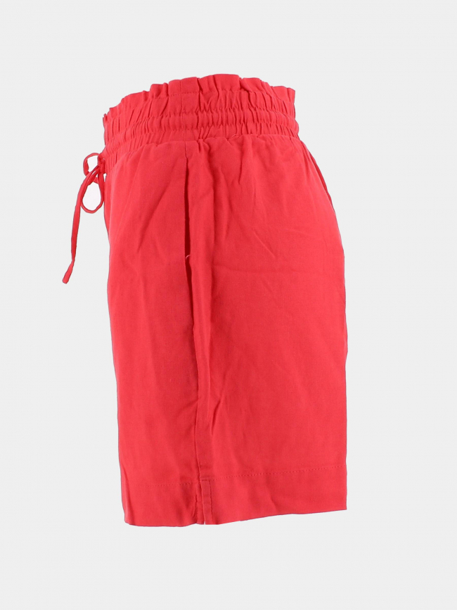 Short en lin milo rouge femme - Vero Moda