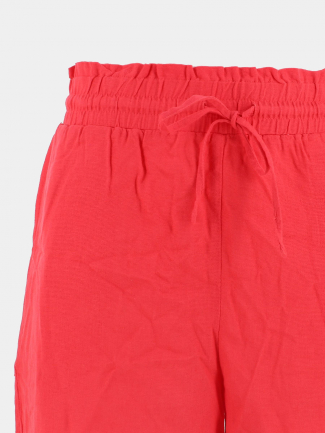 Short en lin milo rouge femme - Vero Moda