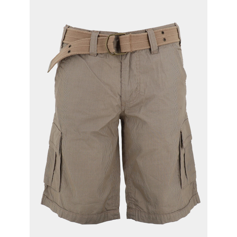 Bermuda sytro 3 ceinture intégrée beige homme - Teddy Smith