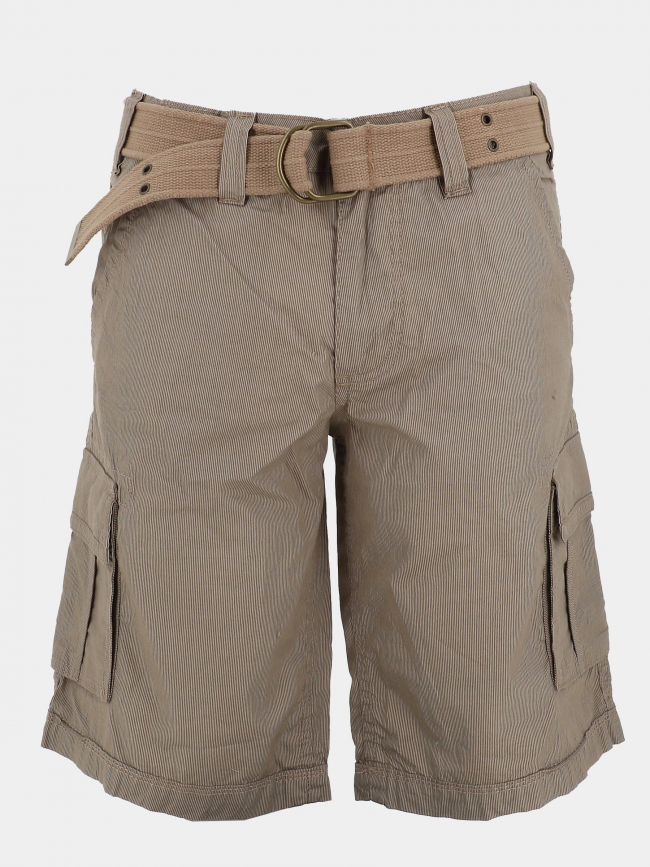 Bermuda sytro 3 ceinture intégrée beige homme - Teddy Smith