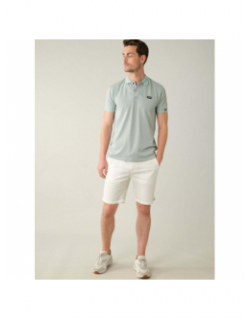 Polo uni stanley bleu vert homme - Deeluxe