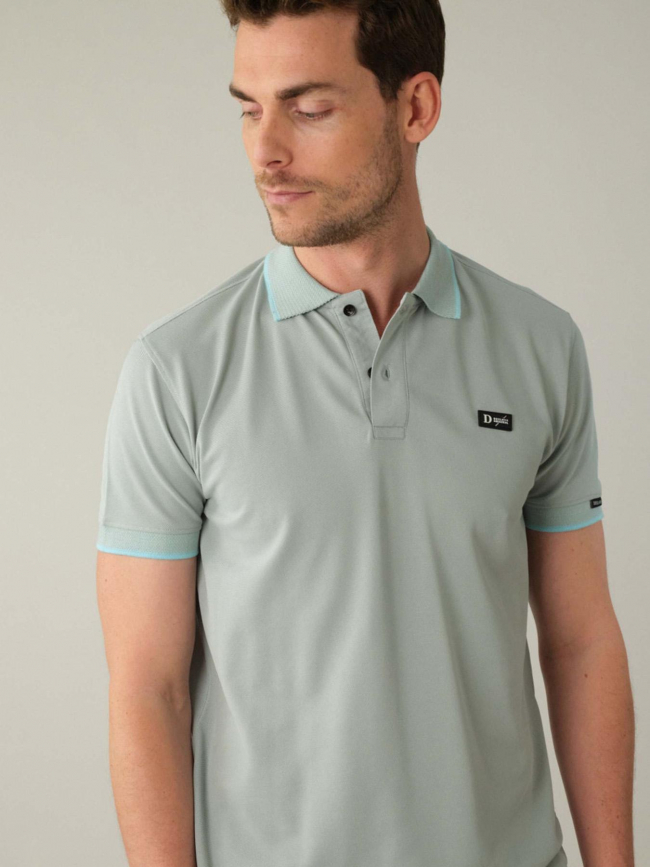 Polo uni stanley bleu vert homme - Deeluxe