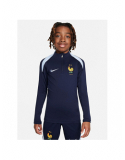 Sweat de football fff france drill top bleu marine enfant - Nike