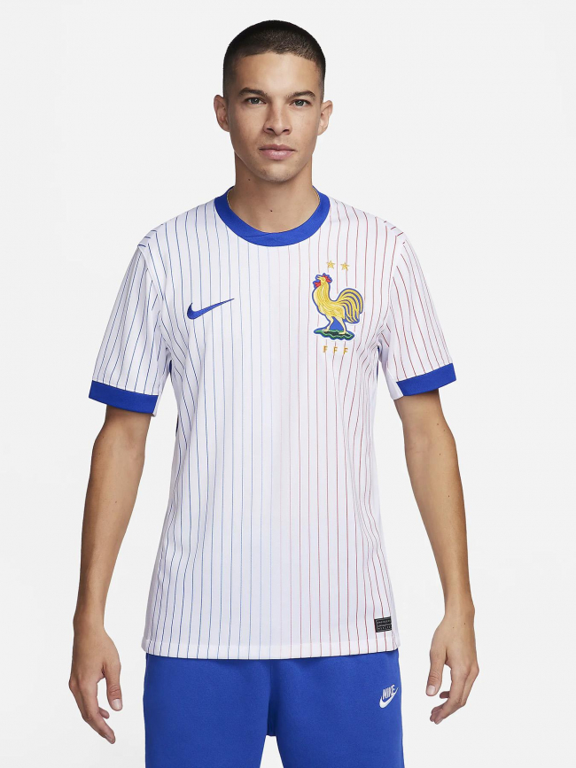 Maillot de football FFF extérieur rayé blanc homme - Nike