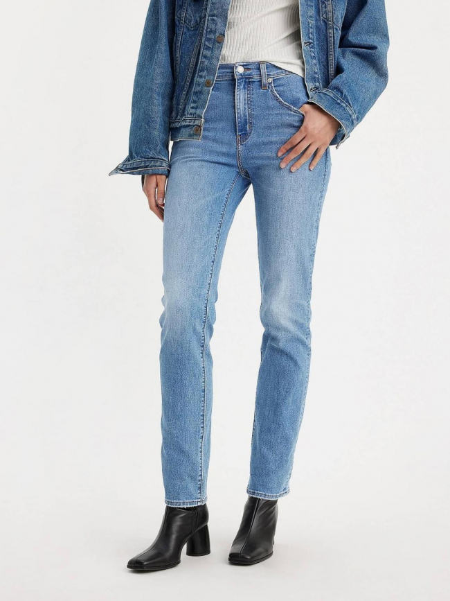 Jean droit taille haute 724 cool bleu clair femme - Levi's