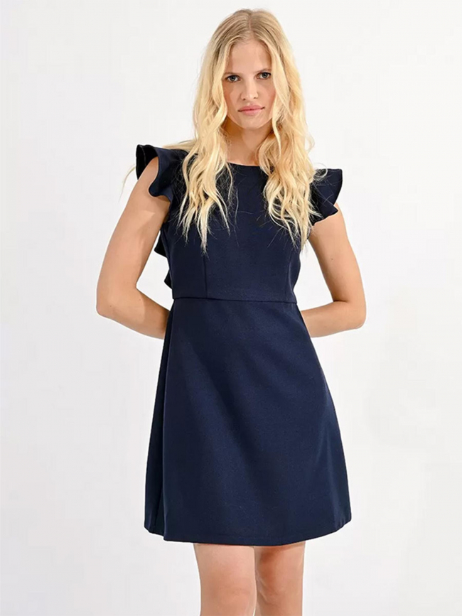 Robe courte uni bleu marine femme - Molly Bracken