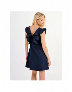 Robe courte uni bleu marine femme - Molly Bracken