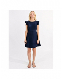 Robe courte uni bleu marine femme - Molly Bracken